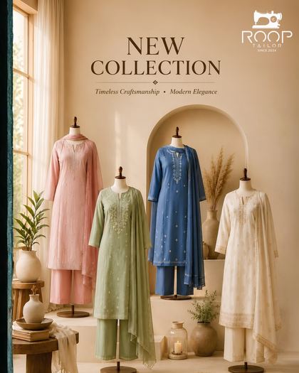 Roop Tailor new collection AI ad graphic